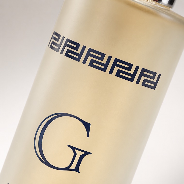 Frasco esmerilado con logotipo G